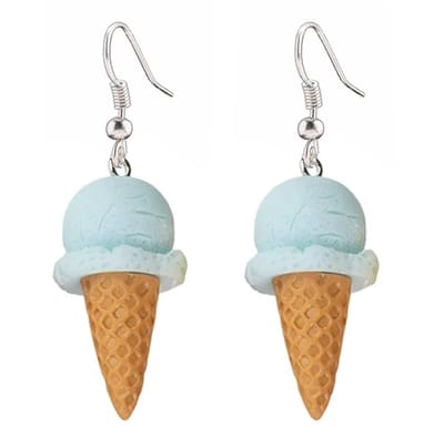 Fako Bijoux® - Oorbellen - IJsjes - Hoorntjes - Blauw