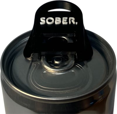 SOBER. Blikjes Opener & Sluiter 2-Pack - Herbruikbare Blik Clip - Blikjes Opener - Blik Afsluiter - Ideaal voor Festivals, Feesten & Camping - Zwart