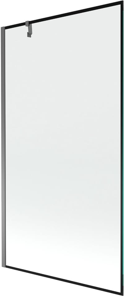 Mexen Next badscherm 1-deurs 100 x 150 , zwart frame, gunmetal - 895-100-000-00-70-95