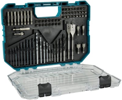 Makita Drill/Bit Set With Clear Lid 75 Parts E-15126