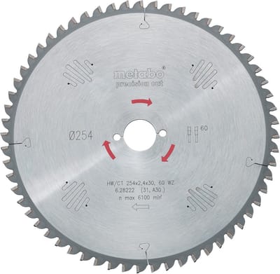Metabo Toebehoren - Zaagblad Precision Cut voor hout 160 x 20 mm 628031000