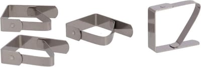 Tafelkleed klem - 4x - RVS - 5 x 4 cm - tafelzeil klemmen - Tafellaken klemmen voor binnen en buiten