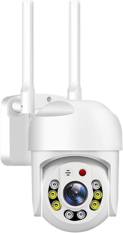Buitencamera Wifi - Bewakingscamera Draadloos - Huisbewaking - Menselijke Detectie - 10 x 10 x 10 mm - Wit