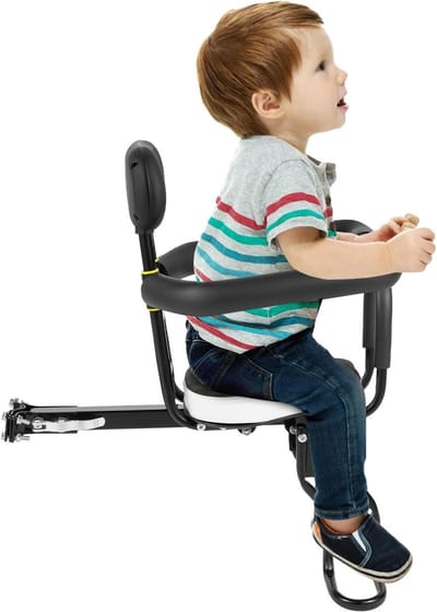Kinder Fietsstoel - Fietszitje Voor - Samen Fietsen - Verstelbaar Ontwerp - Tot 40kg - Zwart