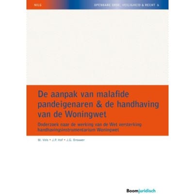 De Aanpak Van Malafide Pandeigenaren & De Handhaving Van De Woningwet - Nilg - Vastgoed, - M. Vols
