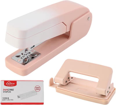 Nietmachine Perforator - Kantoor Set - Documenten Ordenen - 360 Graden Rotatie - 25 Vel Capaciteit - Zwart
