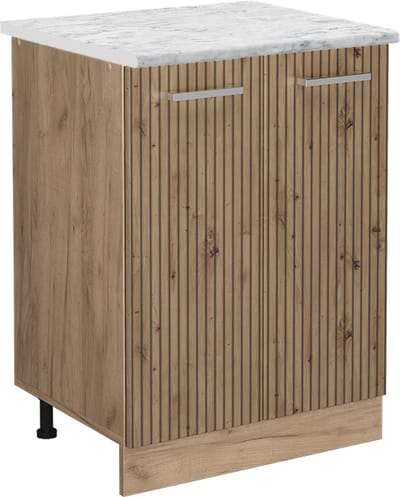 Vicco R-Line Keukenonderkast – 60 cm WB Marmer Artisanaal eiken
