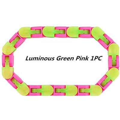 24 Knoopen Wacky Tracks Fidget Speelgoed Lichtgevend in Het Donker Speelgoed Voor Kinderen Fietsketting Stressverlichtende Armband Volwassenen Sensorisch Speelgoed Cadeaus