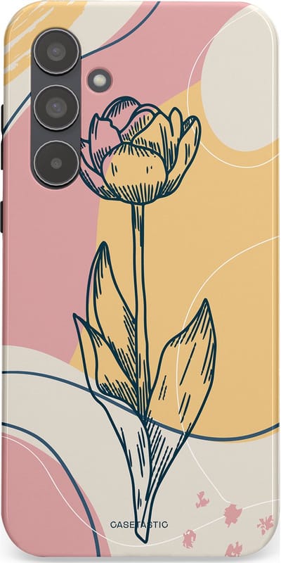 Casetastic Hoesje Geschikt voor Samsung A55 - Stijlvolle Beschermende Duo-layer Case - Zachte tulp