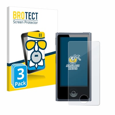 BROTECT - Screenprotector voor Apple iPod nano 2012 (7. Gen.) - Folie Beschermfolie Beschermglas matte 3 Stuks