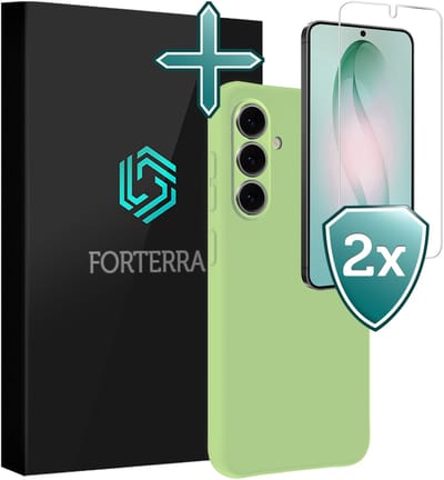 Hoesje Met 2x Screenprotector - Geschikt voor Samsung Galaxy S26 - Sterk & Shockproof - Telefoon Hoes - Back Cover - Siliconen Case - Groen
