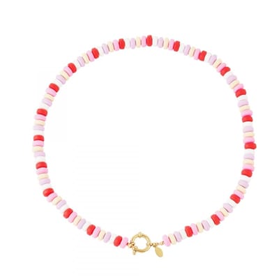 Ketting- roze kralen - #summer collection