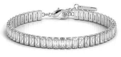 Malinsi® Armband Dames Tennis - Verstelbaar Armbandje 17 tot 20.5 cm Zilverkleurig RVS - Sieraden Armbanden Vrouw - Cadeau voor haar