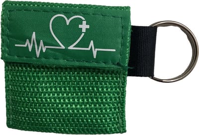 Kiss of Life sleutelhanger | Veilig reanimeren met reanimatiemasker | CPR masker | Groen | 1 stuk
