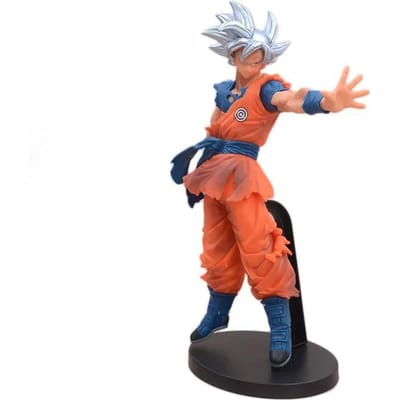 Figurine Anime Dragon Ball Cheveux Argentés Son Goku Auto-Soigneux Kungfu Budokai Atteindre Vegeta Figurine d'Action Modèle Emballé 24CM PVC With box brown