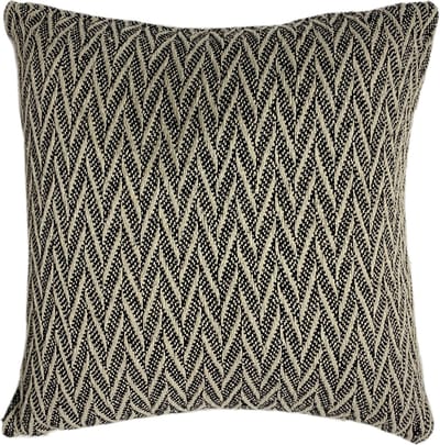 Tiseco Home Studio Sierkussen - White Effen Velours - 45 x 45 cm - - 3414BLACK-45 x 45 cm