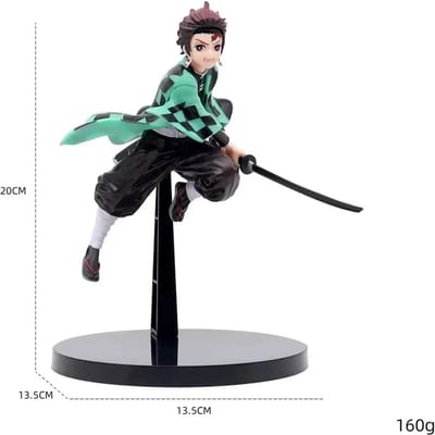 Demon Slayer Anime Modèle de Personnage Fait Main PVC Bureau Fait Main Cadeau pour Enfants Figurine Anime black