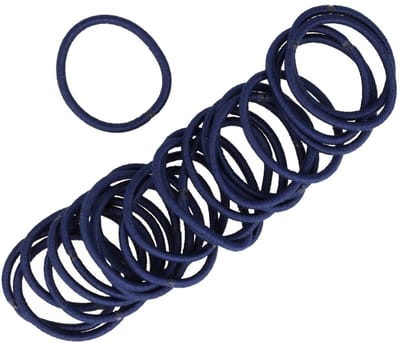 Haarsoires Haarelastiekjes Mini 2cm - Dun - Zonder Metaal - Blauw - Set van 24 - Kleine Haar Elastiekjes voor Vlechtjes & Staartjes