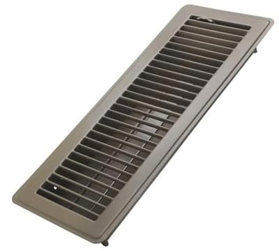 Vloerregister 10 x 35 cm - Zwaar Belastbare Stalen Ventilatieopeningen - Verstelbare Luchttoevoerhendel - Ideaal voor Thuisgebruik