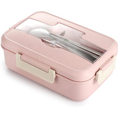 Boîte à déjeuner micro-ondes paille de blé vaisselle conteneur de stockage des aliments enfants école bureau boîte à Bento Portable
