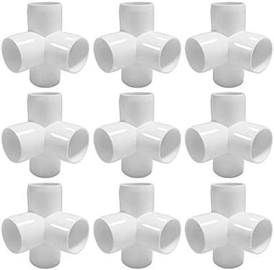PVC Bochtstukken - T-stukken - Meubels Bouwen - Zwaar Kwaliteit PVC - 1/2 Inch - Wit