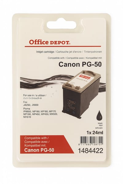 Office Depot - Inktcartridge Canon PG-50 Compatibel - Zwart - 24ml