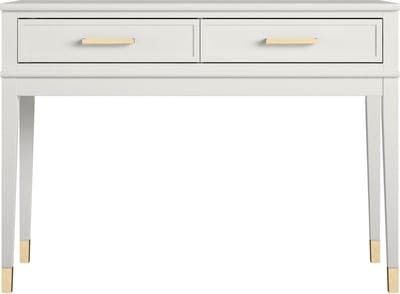 Westerleigh - Console-tafel met 2 laden in wit MDF (76 x 105 x 40 cm)