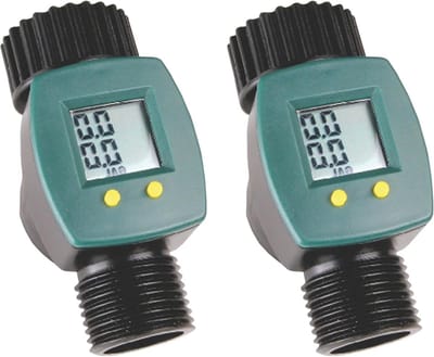 Watermeter Tuinslang - Slangmeter Volume - Waterverbruik Meten - LCD Scherm - 51 x 51 x 25 cm - Grijs