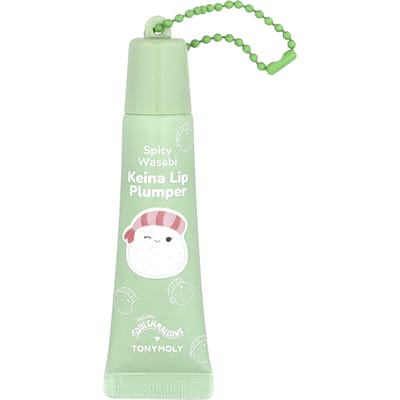 TonyMoly, Originele Squishmlows™, Keina Sleutelhanger Lip Plumper, Pittige Wasabi, 11g beige