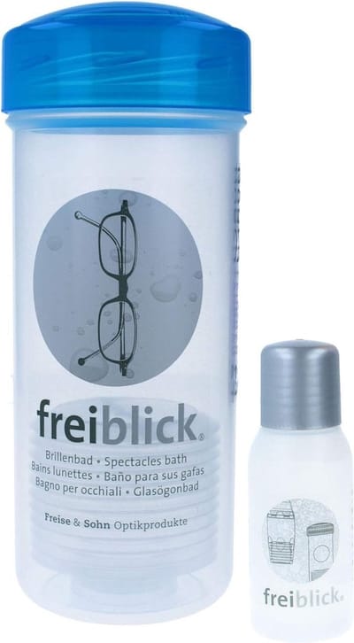 Brillenbad Schudbad Set – Met Reiniger 50 ml - Cadeau - Blauw
