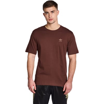 Adidas Essentials T-shirts Heren - Bruin - Maat XS - Katoen Jersey
