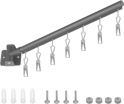 Sockentdroger - ruimtebesparend en multifunctioneel - 7 klemmen - aluminium