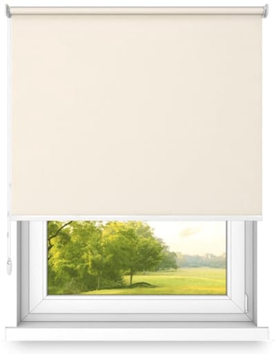 time4blinds Rolgordijnen Verduisteringsrolgordijn Vrijhangend rolgordijn zonder cassettemuur of plafondmontage UV-bescherming Thermische eigenschappen Solide 70x100 cm Ecru - links