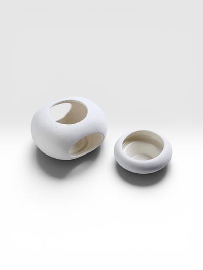 Wax Brander Orb Matte White - Olie brander - Geur brander - Aromatherapie