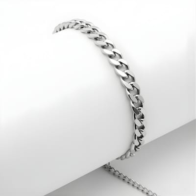 Ainy - Stainless Steel Armband Zilver | 5mm - 18+5cm | Sieraden | Unisex Bracelet | Schakelarmband | RVS Staal | Cadeau voor Dames en Heren