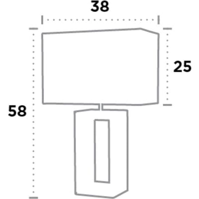 Searchlight Textiel-tafellamp Mirror, zwart