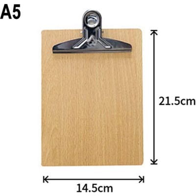 Presse-papiers en bois A4/A5, classeur, billets, documents, fichiers, bloc-notes, bureau, école, tableau d'écriture, support à pince, papeterie beige