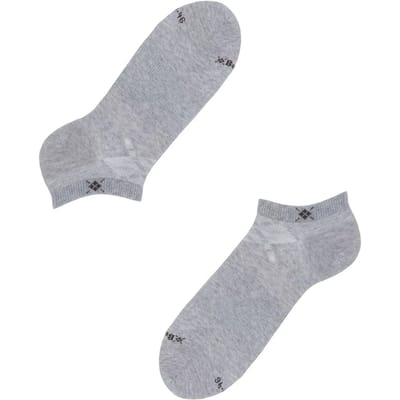 Burlington Everyday 2-Pack kort eenkleurig katoen multipack sneakersokken enkelsokken heren grijs - maat 40-46