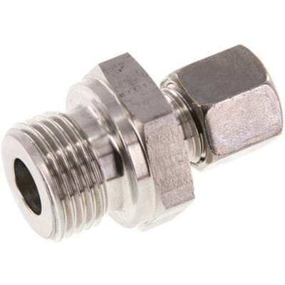 G 1/2'' Buitendraad x 8L RVS Rechte Snijring Koppeling 315 Bar DIN 2353 - FL2S-MC-ST-012G-08-L