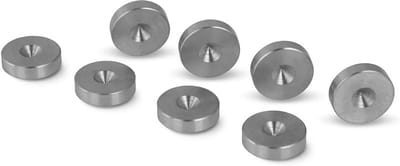 Luidspreker Spikes Pads - Speaker Voetjes Trillingsdempers - Audio Verbetering - Roestvrij Staal - 8 stuks Ø 16 mm - Zilver