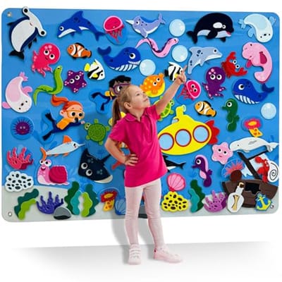 Viltbord voor Kinderen - Educatief Montessori Speelgoed voor Creatieve Verhalen en Spellen - 104x76 cm