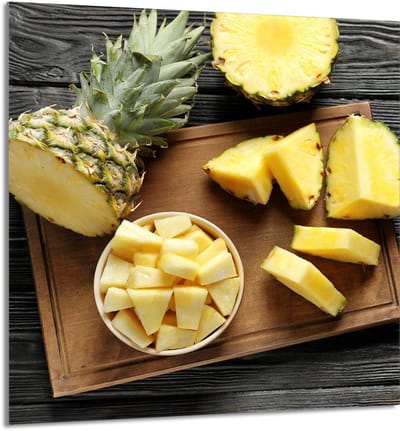 TMK ArtDeko - Keuken Glaspaneel - Ananas - 60x65 cm - Veelzijdig