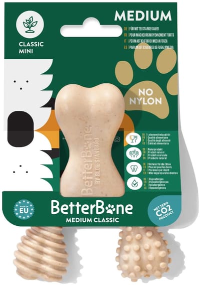 BetterBone Classic MINI Medium - Hypoallergeen Kauwbot voor Kleine Honden tot 9 kg - Duurzaam & Tandvriendelijk Kauwspeelgoed
