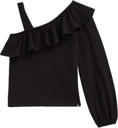 WE Fashion Meisjes off-shoulder top met structuur
