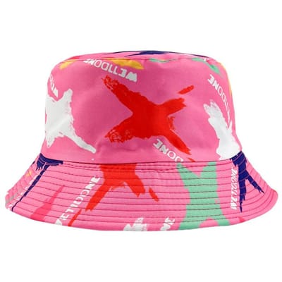 Nieuwe Tweezijdig Dubbelzijdig Graffiti Vissershoed Dames Gedrukte Tie-Dye Pot Hoed Koreaanse Hip Hop Zon Hoed Zon Hoed M（56-58cm）