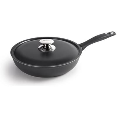 IBILI - Koekenpan met deksel voor het bakken van tortilla's New Induplus, 26 cm, Aluminium, Anti-aanbaklaag, Geschikt voor inductie