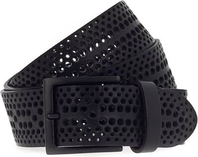 b.belt Leren Riem Jed Belt W80 Black Zwart