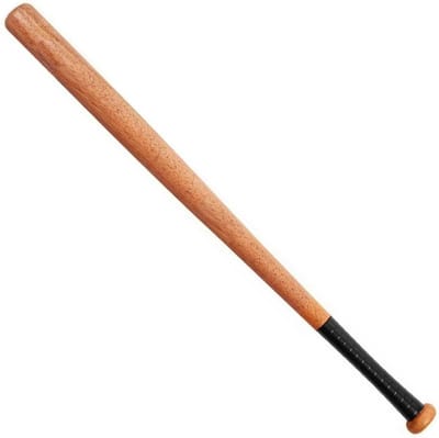 81 cm honkbalknuppel van staal - super robuust - 11 kg - zwart/zilver met handvat