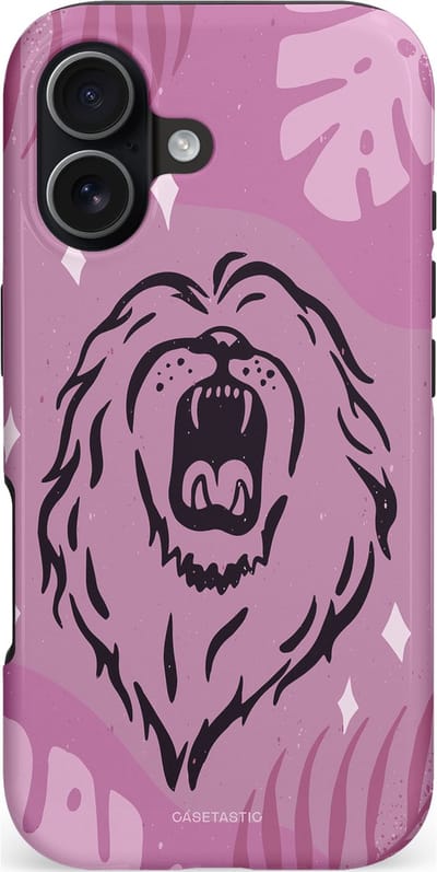 Casetastic hoesje geschikt voor Apple iPhone 17 - MagSafe - Dubbellaagse bescherming - Trots en vurig - Fashion Case - Lila Lichtroze Donkergrijs