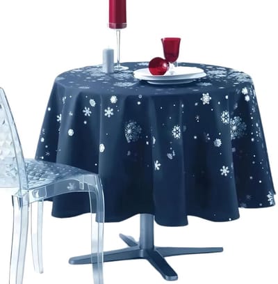 Promo Linnen Rond Vuilafstotend Kersttafelkleed - Constellation